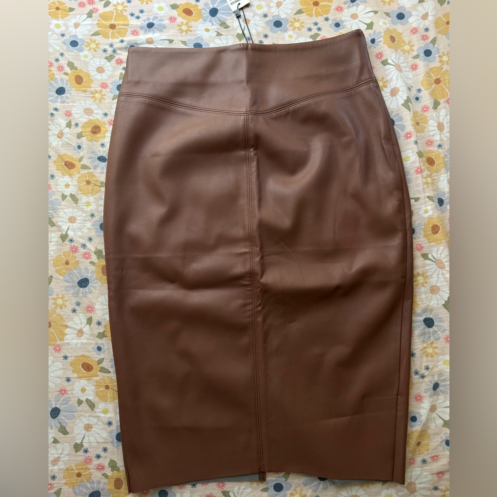 Womens Express Skirt Faux Leather